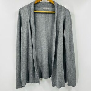 Dana Buchman Cable Knit Gray Women's Cardigan Teacher Work Sweater Size Medium